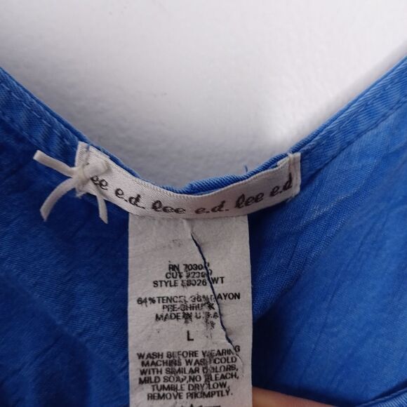 Ed. Lee Y2K blue jumpsuit size large - Picture 5 of 8